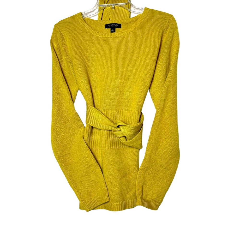 Ann Taylor Yellow Crew Neck Sweater